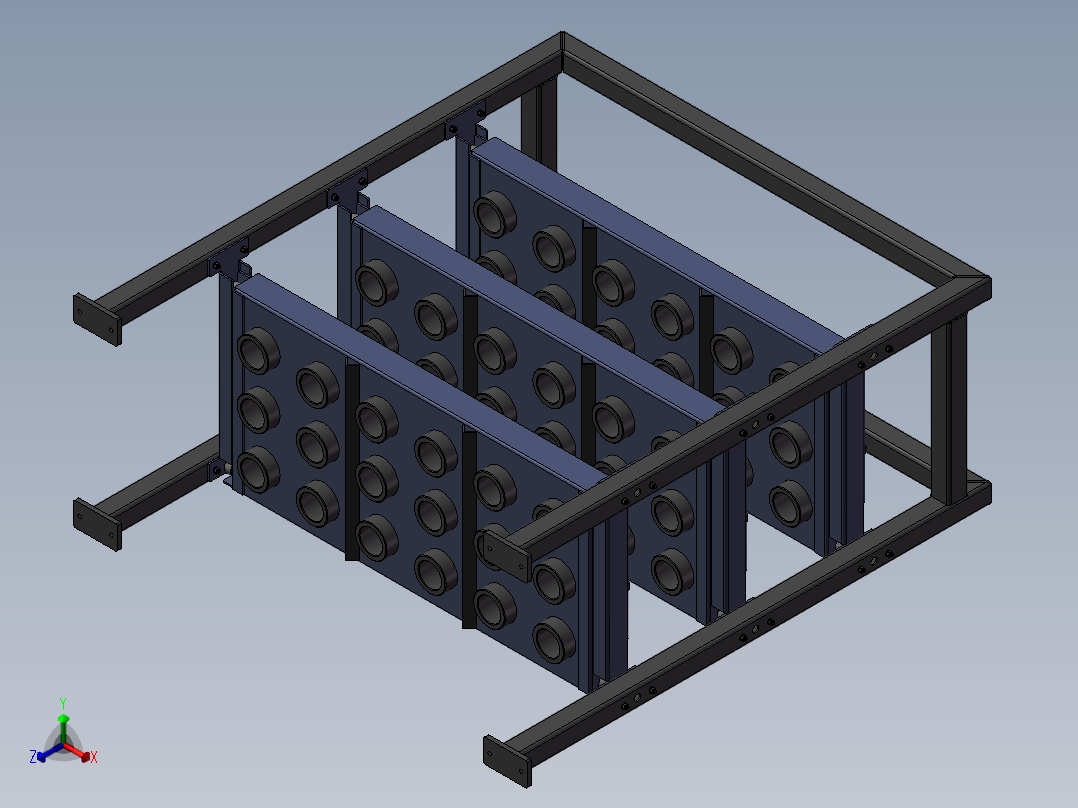 货架、钻铣床刀具架正等轴测图