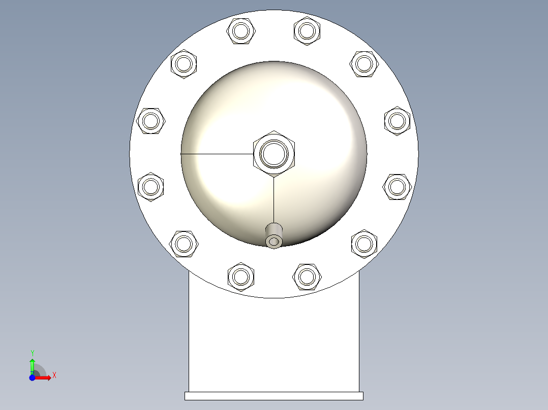 气体冷却器 219x900-DN25前视图