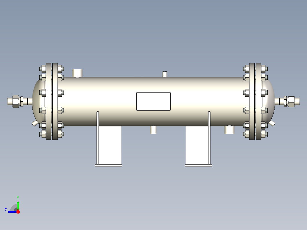 气体冷却器 219x900-DN25右视图