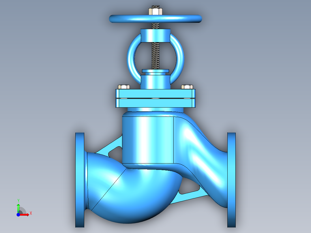 船用铸钢截止（止回）阀DN150-PN16前视图