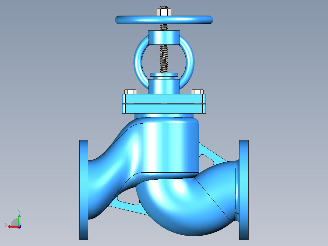船用铸钢截止（止回）阀DN150-PN16后视图