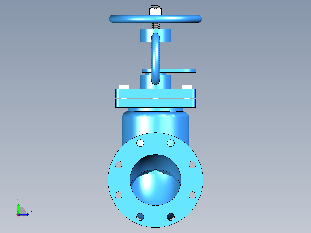 船用铸钢截止（止回）阀DN150-PN16左视图