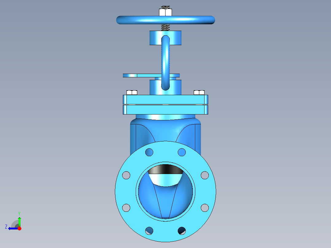 船用铸钢截止（止回）阀DN150-PN16右视图