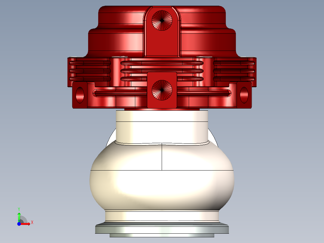 B2005134-38 毫米 MV-S 废气涡轮增压器尾端前视图