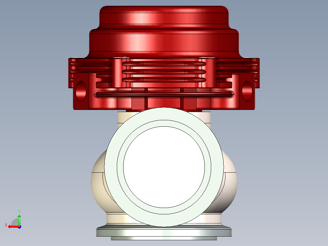 B2005134-38 毫米 MV-S 废气涡轮增压器尾端后视图
