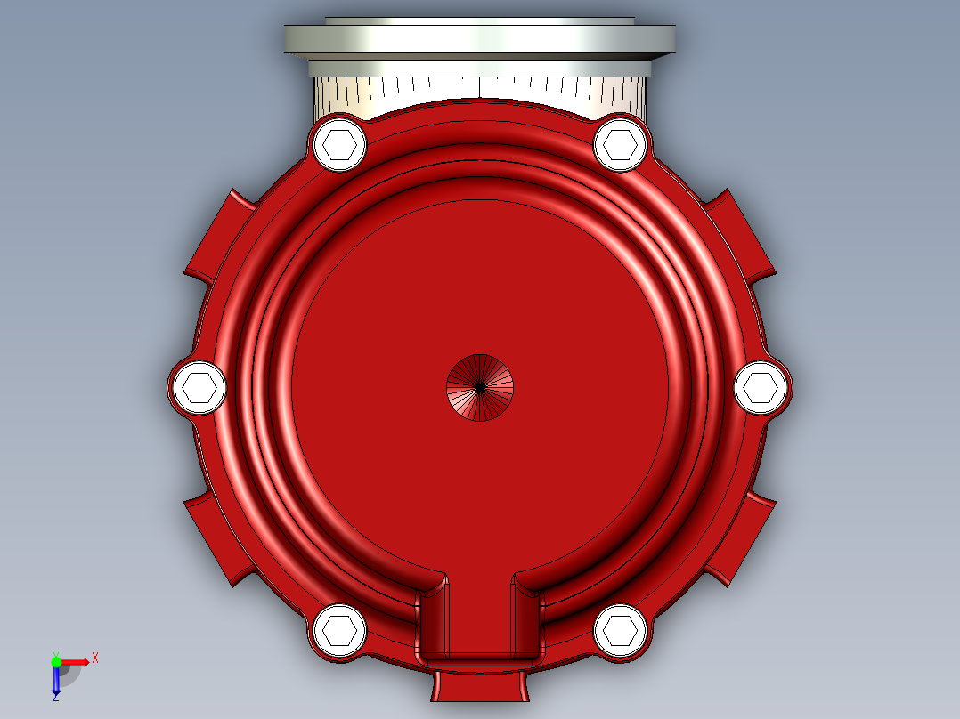 B2005134-38 毫米 MV-S 废气涡轮增压器尾端俯视图