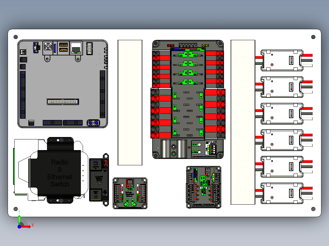 电气控制柜modular-electronics-box-for-frc-v2-1 1 STP前视图