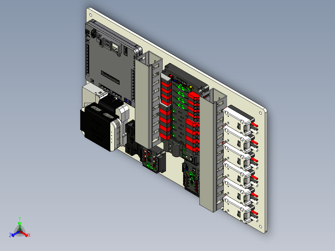 电气控制柜modular-electronics-box-for-frc-v2-1 1 STP正等轴测图
