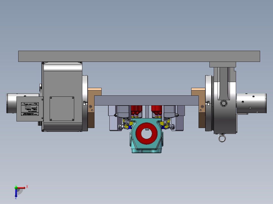 电机安装座四轴开粗夹具俯视图