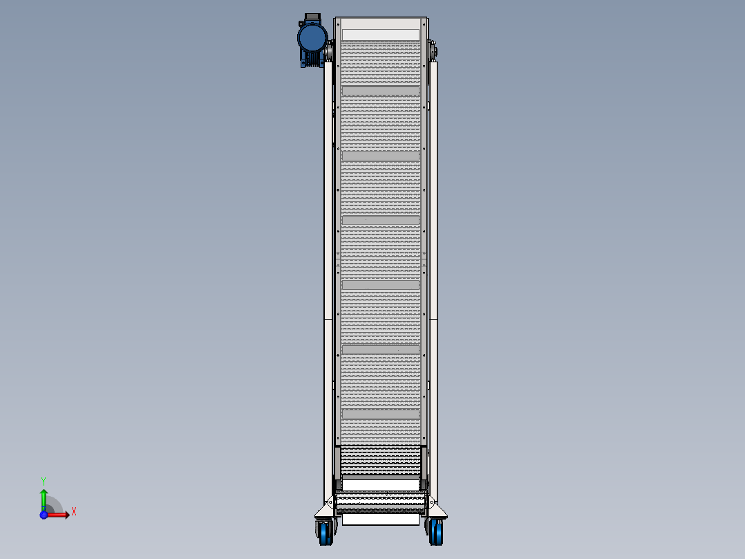 传送带 Z 轴前视图