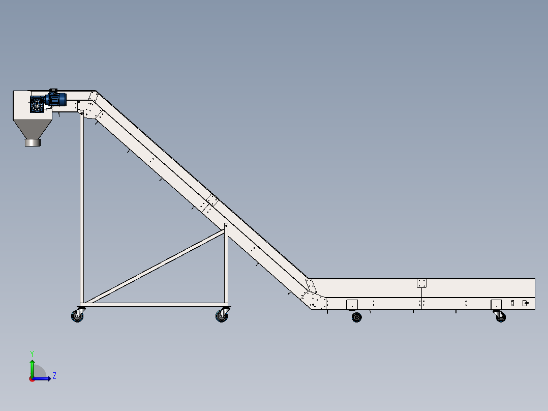 传送带 Z 轴左视图