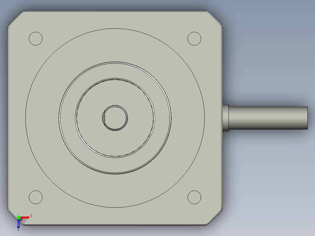 42系列两相混合式步进电机42HS02A俯视图