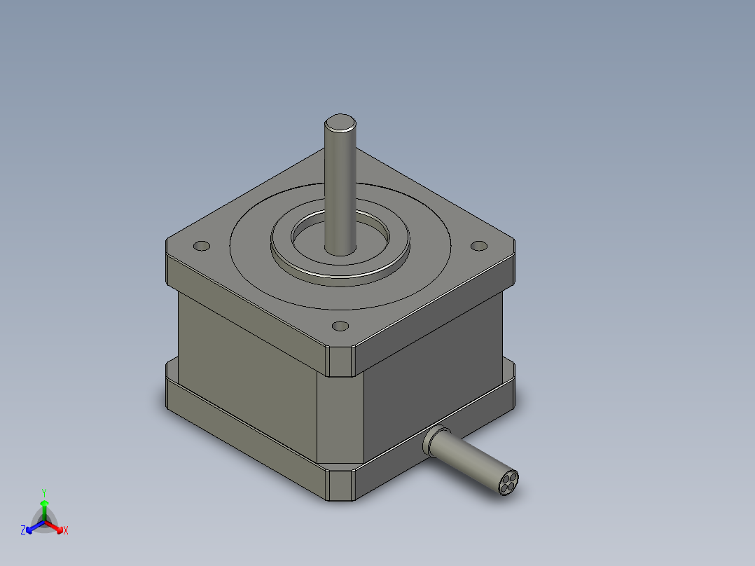 42系列两相混合式步进电机42HS02A正等轴测图