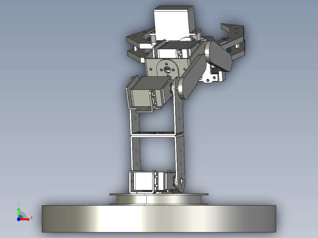 教育机器人的机械臂前视图