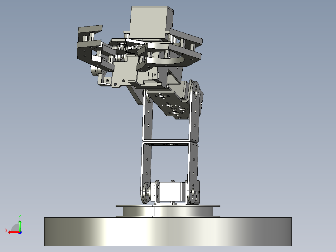 教育机器人的机械臂后视图