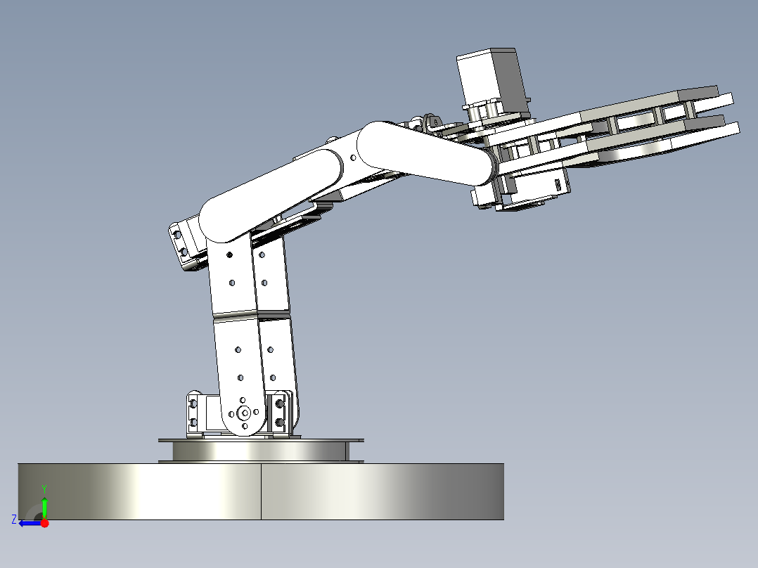 教育机器人的机械臂右视图