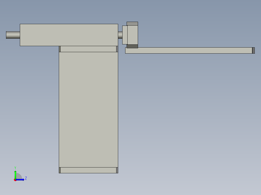 进料推料组件左视图