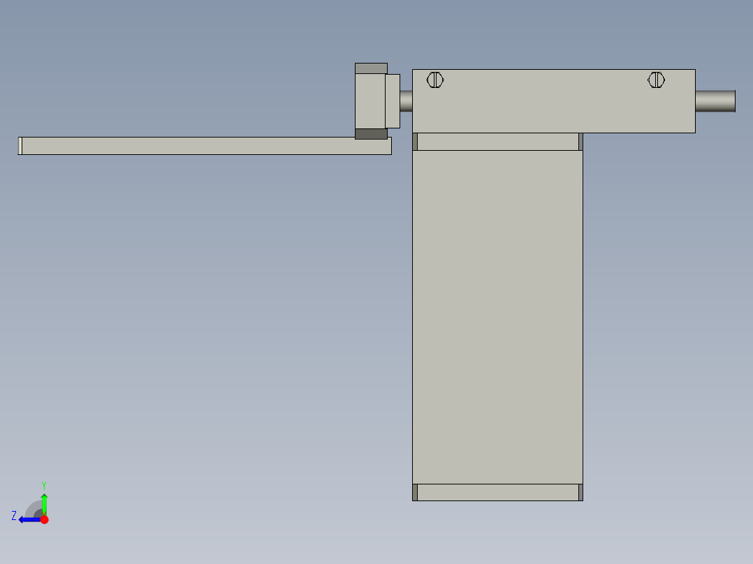 进料推料组件右视图