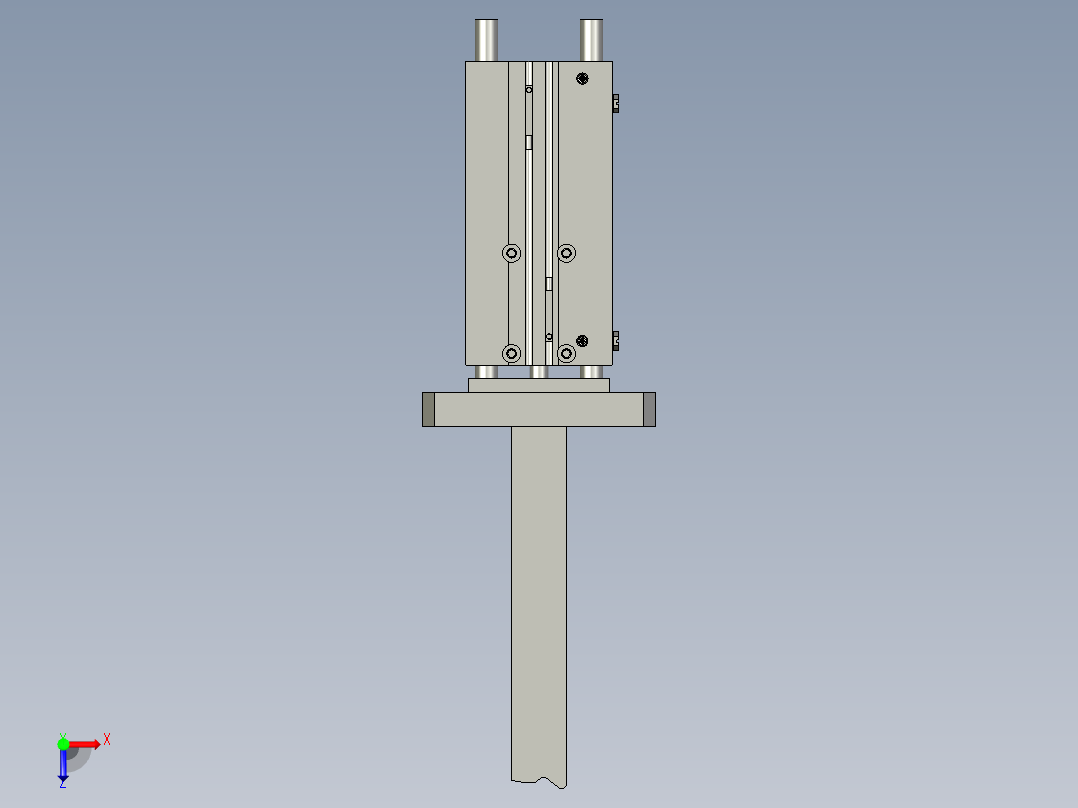 进料推料组件俯视图