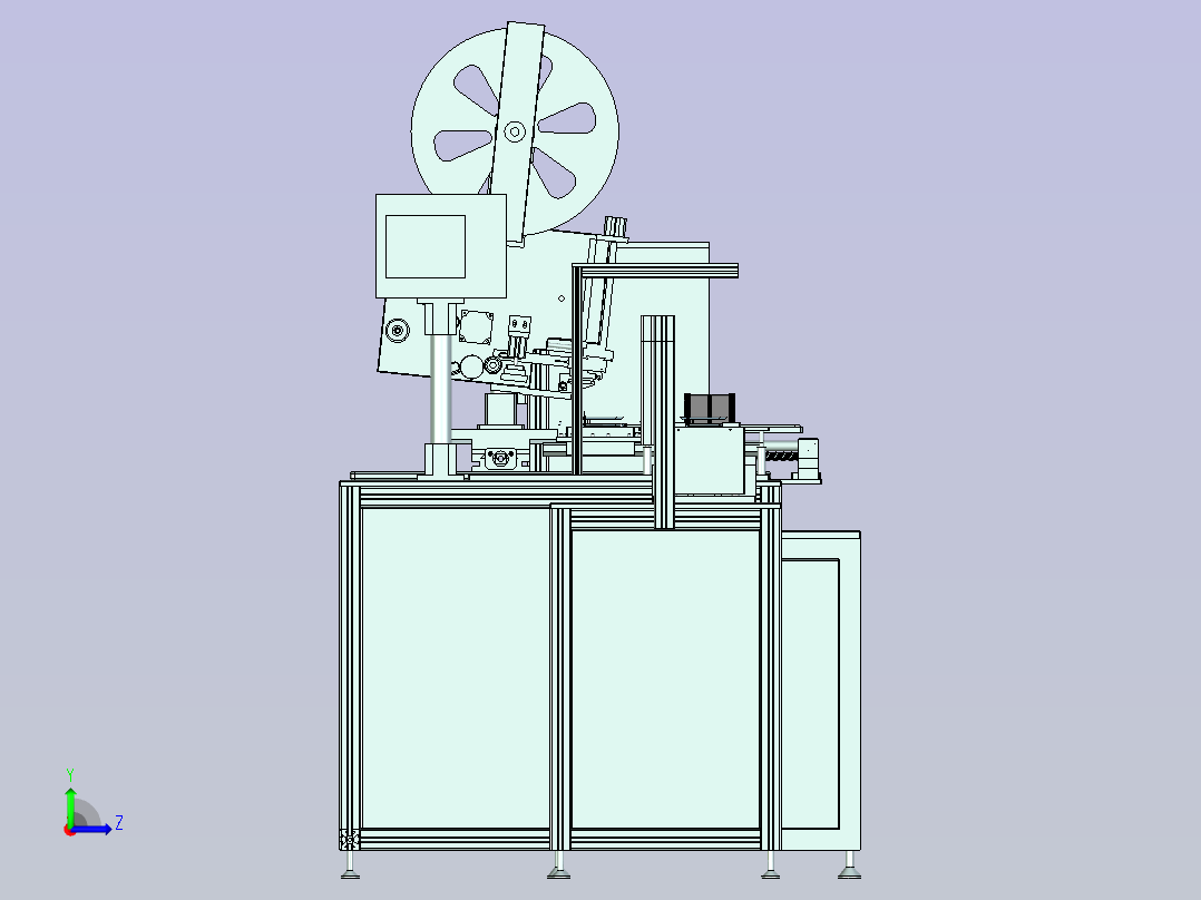 手机壳自动化检测设备设计左视图