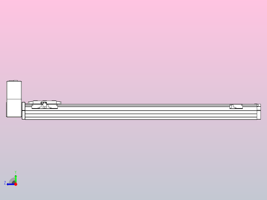 机器人皮带驱动直线轴TPA-GCB-80-P60-L750-RU-M20-N3右视图
