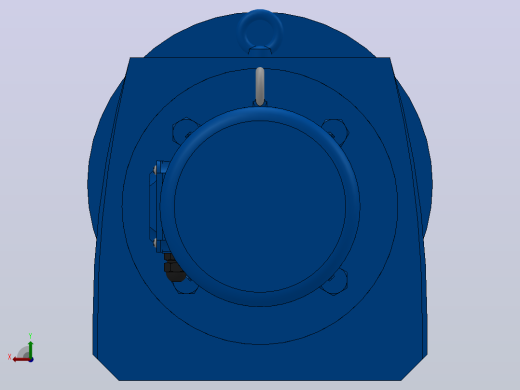 RF77法兰轴伸式安装斜齿轮减速机RF77-Y0.55-4P-80-M1-0°-Φ250后视缩略图