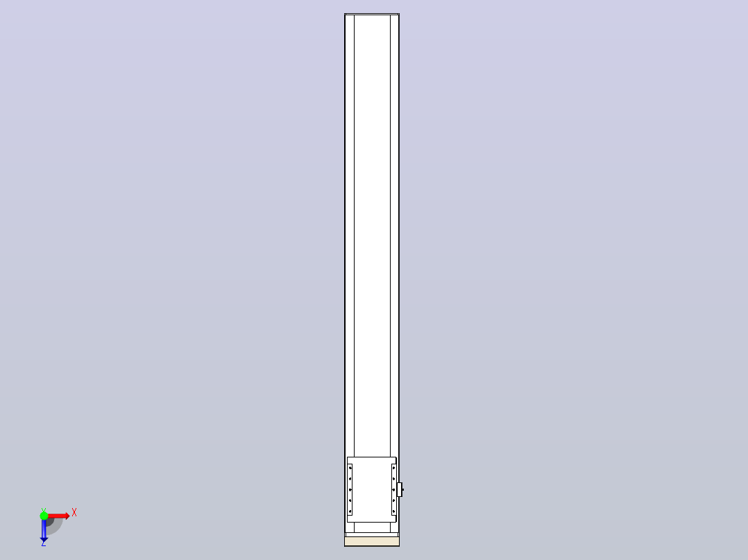 滚珠丝杠直线轴带导轨全封闭TPA-HCR-202D-2510C-L1600-MP-Y-P75-N3俯视图