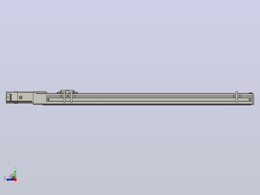 SYS5-600-BC滚珠花健、支撑座、滚珠丝杠、交叉导轨、直线模组.STEP右视图