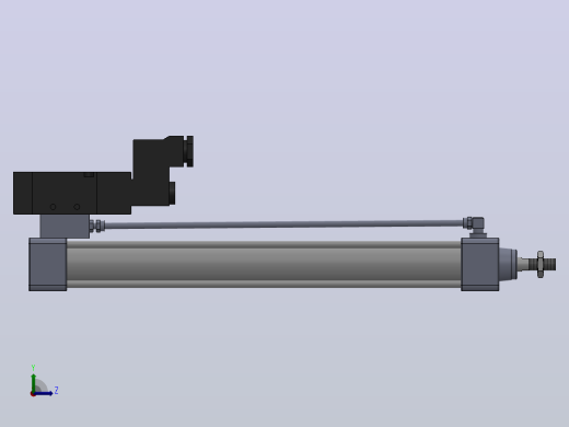 10A-5V系列无给油润滑气缸(通电时拉式)[10A-5 SD 32 B 300 SD]左视缩略图