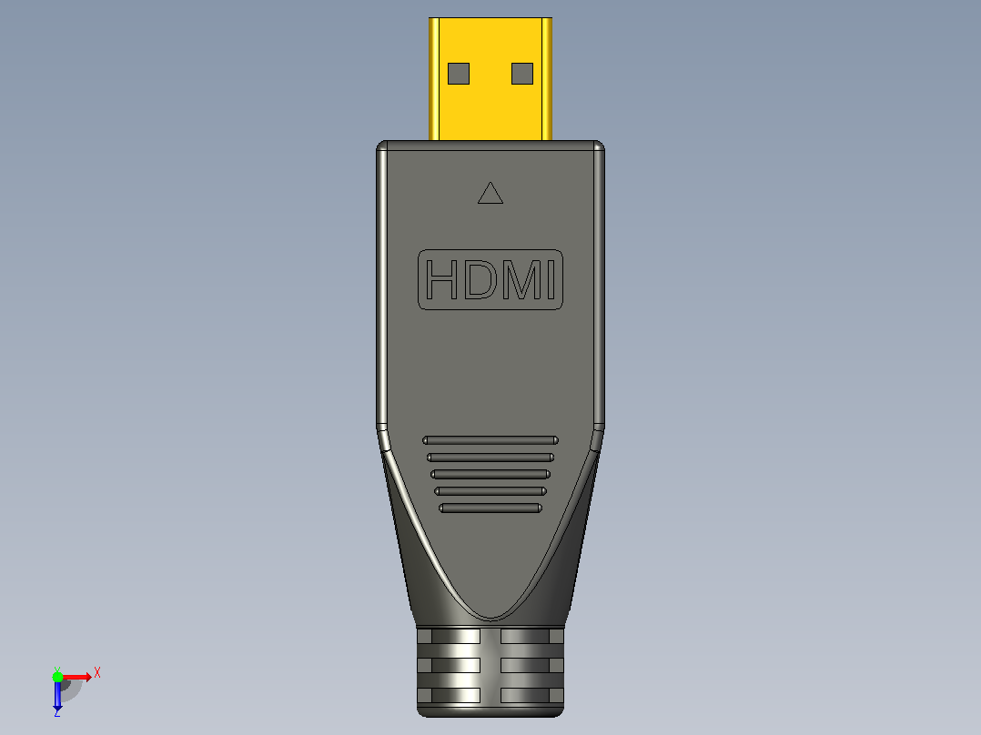 微型HDMI公头STP-12俯视图