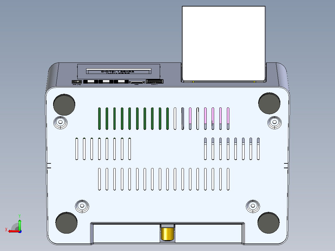 带打印机的POS终端后视图