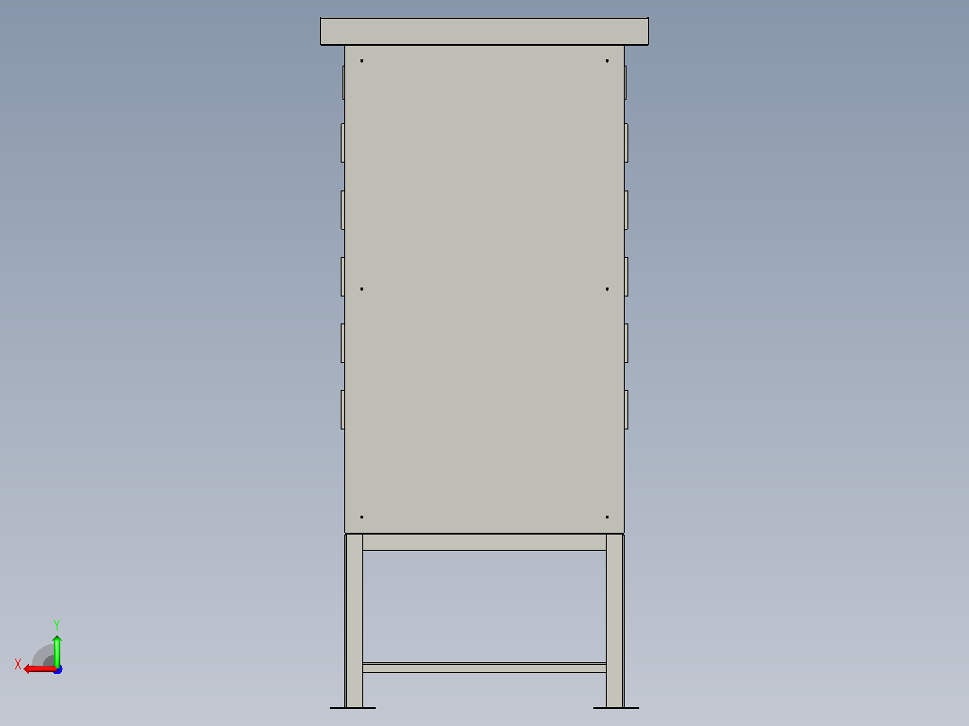 1400x800x400 Socket Panel户外电柜后视图