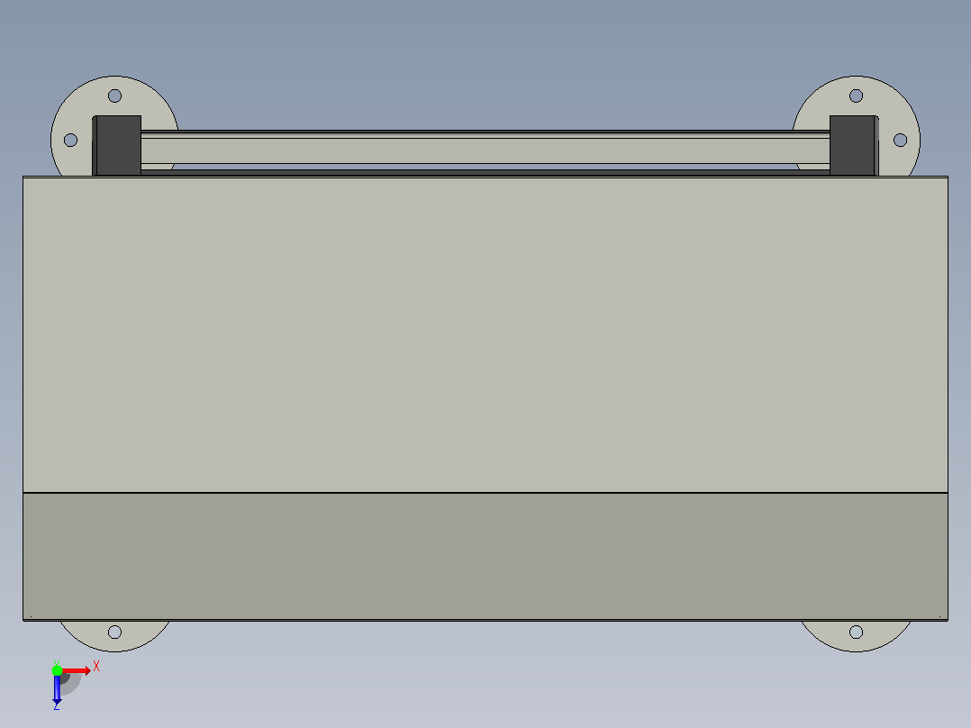 1400x800x400 Socket Panel户外电柜俯视图
