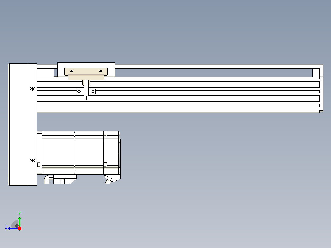 日规模组半封闭丝杆TPA-HNR-85S-1610C-L250-MP-Y-P20-N3右视图