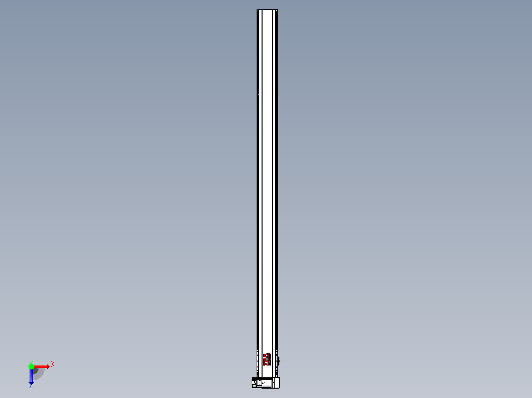 皮带直线轴半封闭可选导轨TPA-HNB-120D-110-L1900-RU-C-P40-N3俯视图