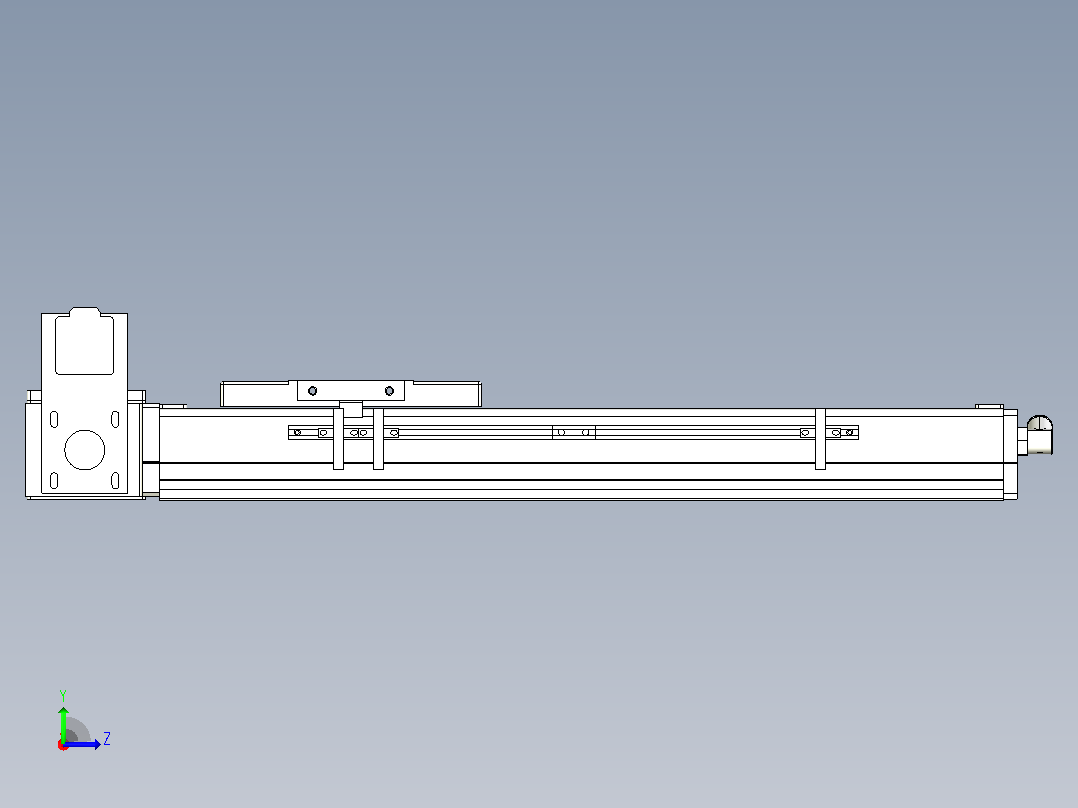 MCB10无尘皮带滑台[MCB10-L32-300-LU-100W-C3]左视图