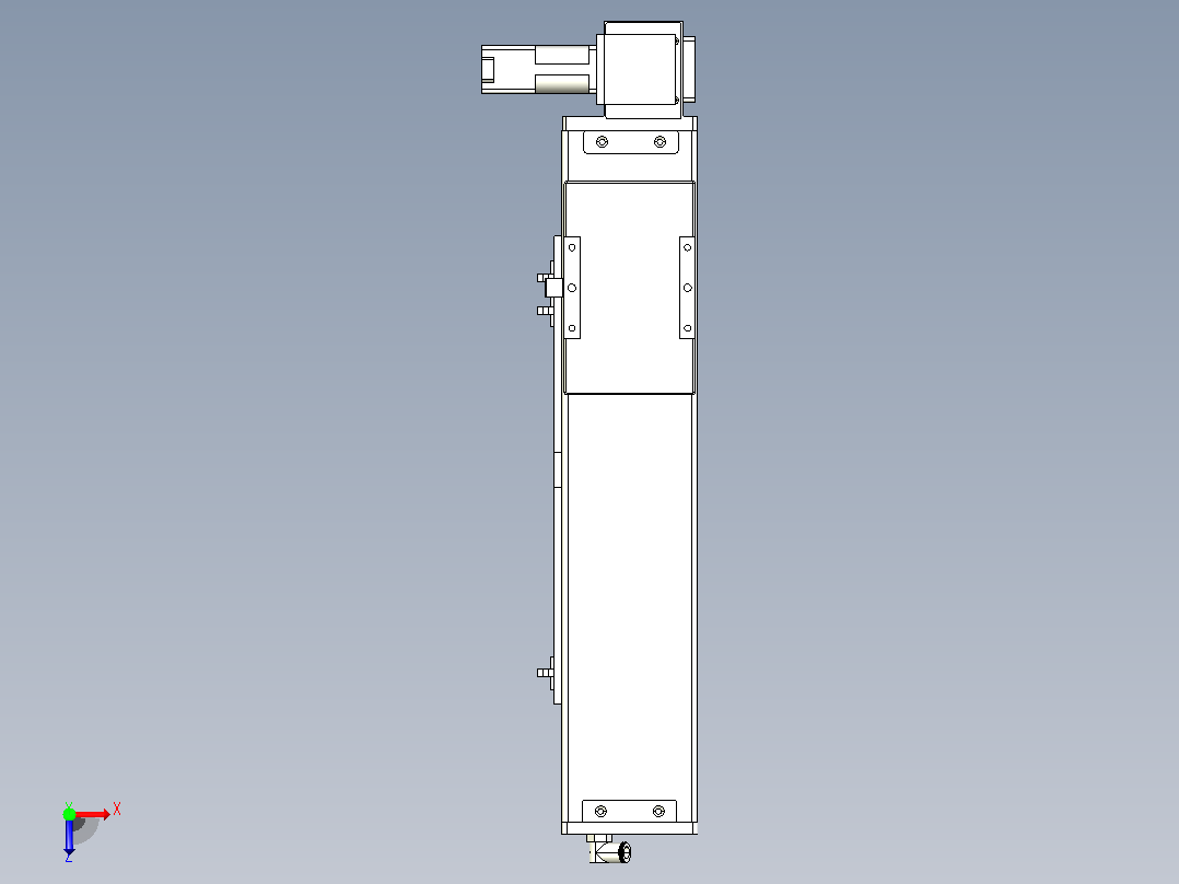 MCB10无尘皮带滑台[MCB10-L32-300-LU-100W-C3]俯视图