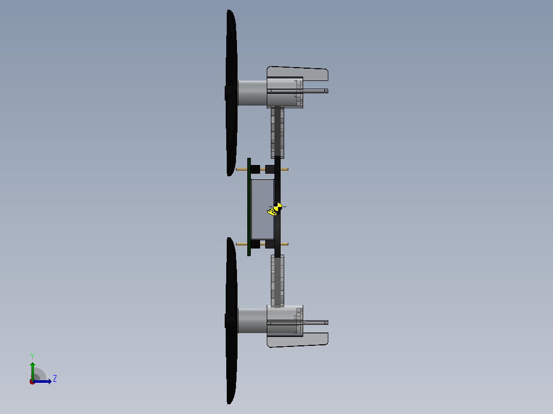 Crazyflie简易四轴无人机简易模型3D图纸+Solidworks设计左视图
