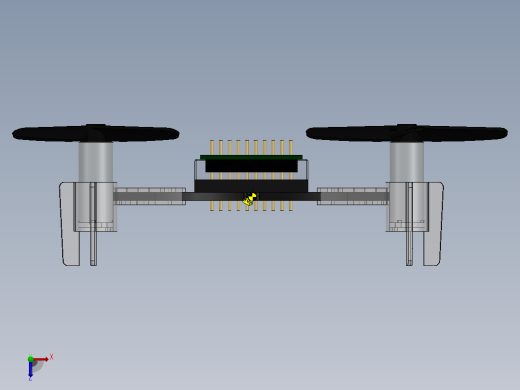 Crazyflie简易四轴无人机简易模型3D图纸+Solidworks设计俯视缩略图