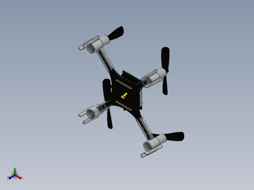 Crazyflie简易四轴无人机简易模型3D图纸+Solidworks设计正等轴测缩略图