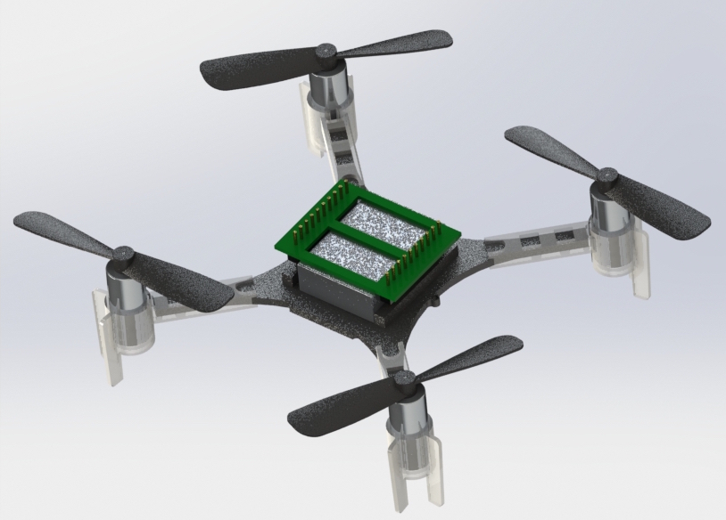 Crazyflie简易四轴无人机简易模型3D图纸+Solidworks设计