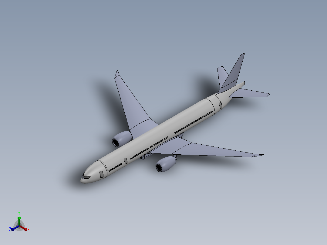 波音777-300 ER正等轴测图