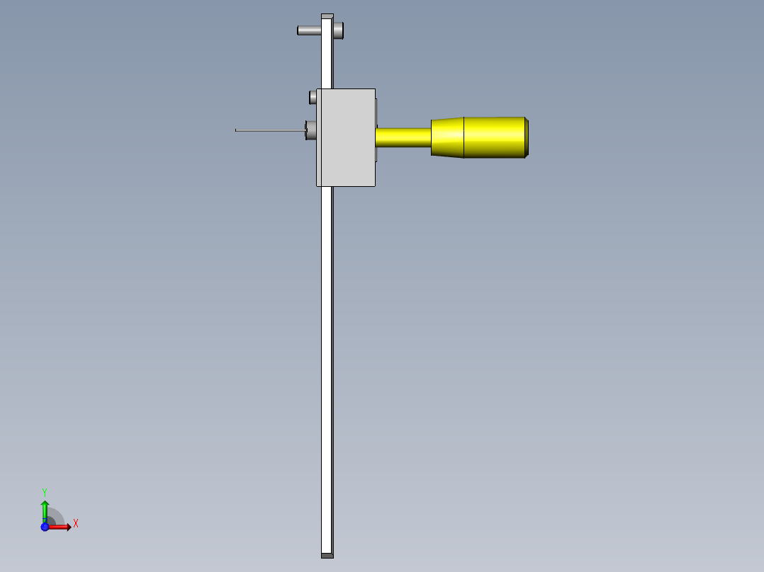 激光高度调整机构前视图
