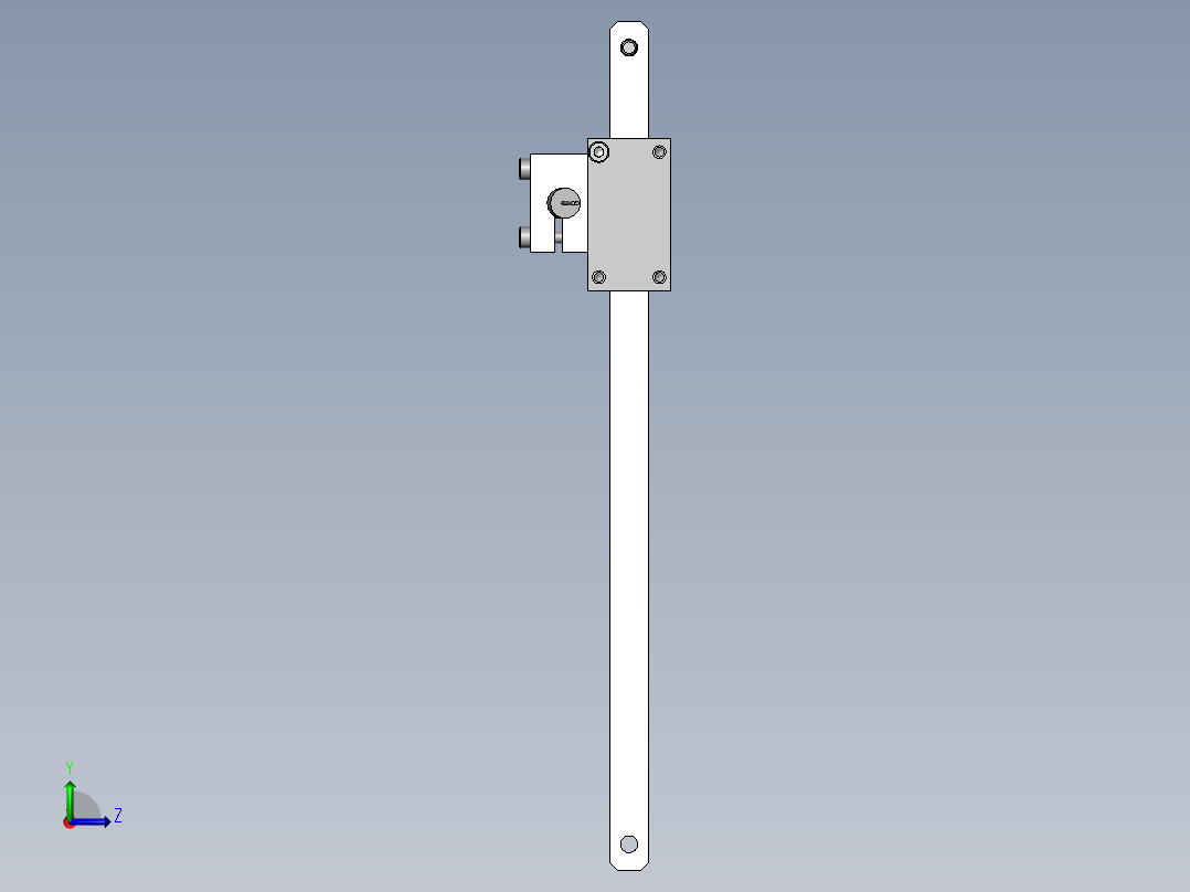 激光高度调整机构左视图