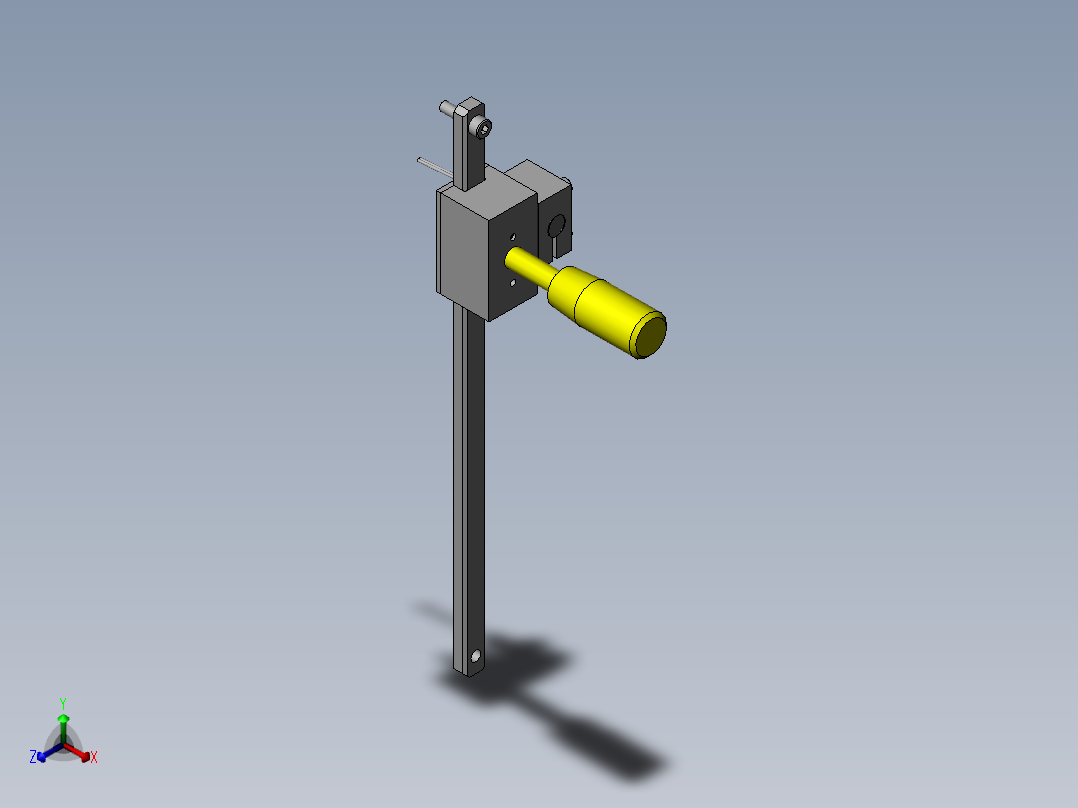 激光高度调整机构正等轴测图