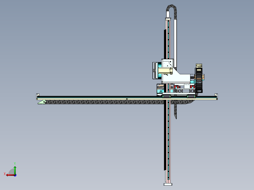 三轴桁架机械手 sw16（可编辑）后视图