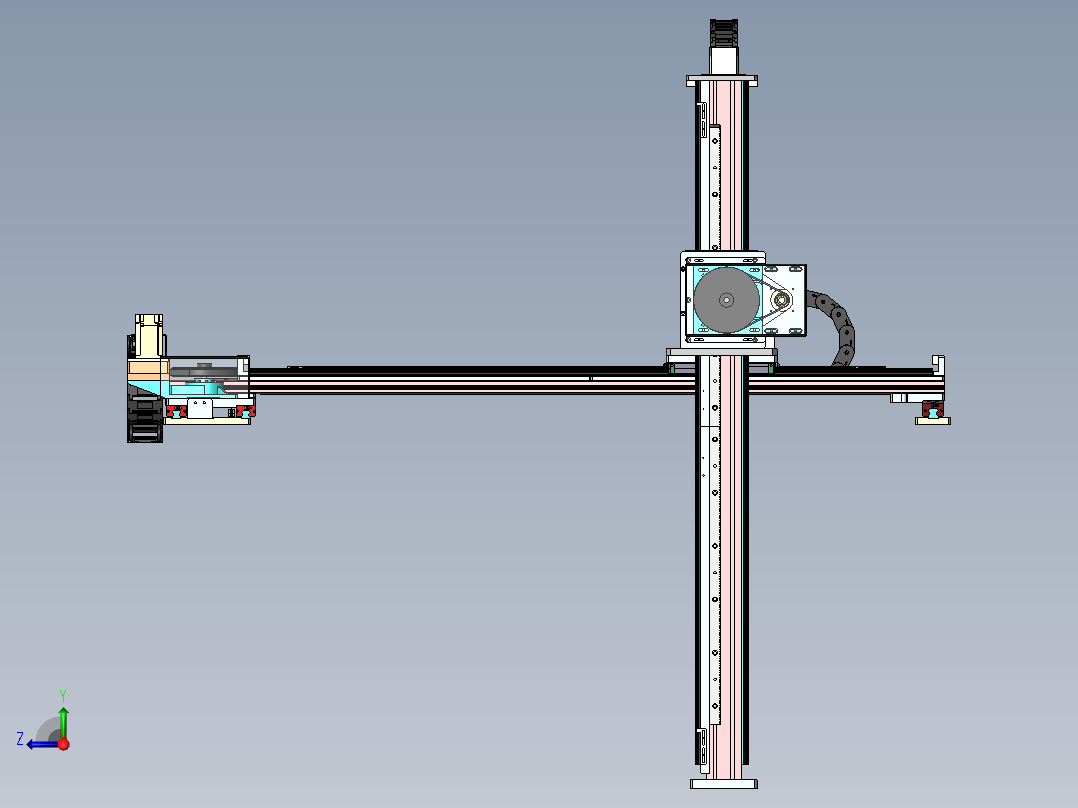 三轴桁架机械手 sw16（可编辑）右视图