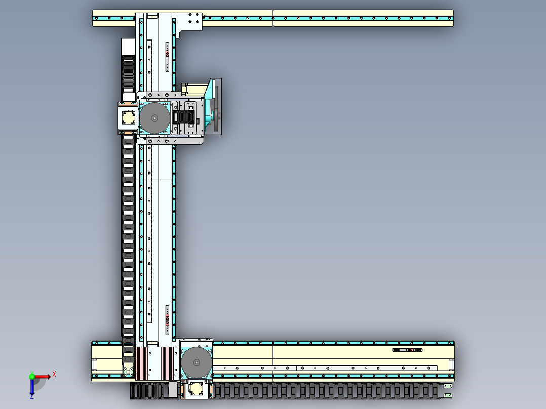 三轴桁架机械手 sw16（可编辑）俯视图
