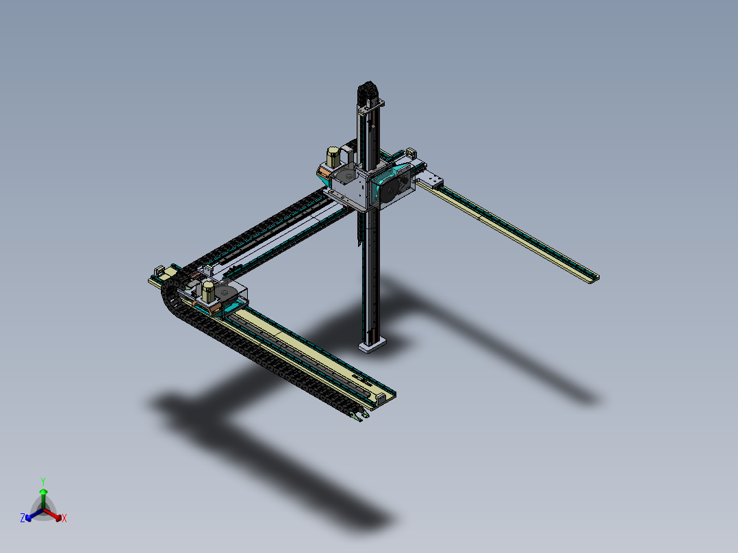 三轴桁架机械手 sw16（可编辑）正等轴测图