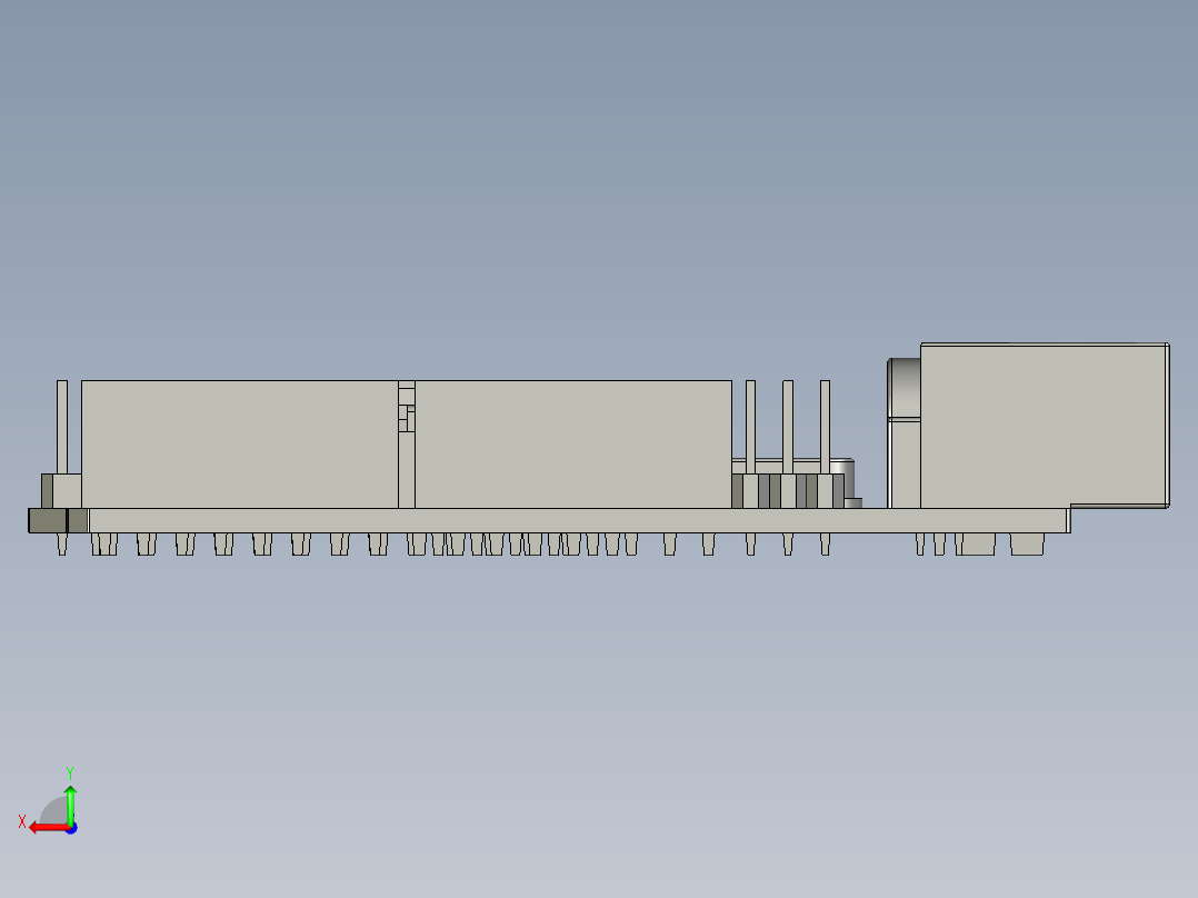solidworks arduino-uno板后视图